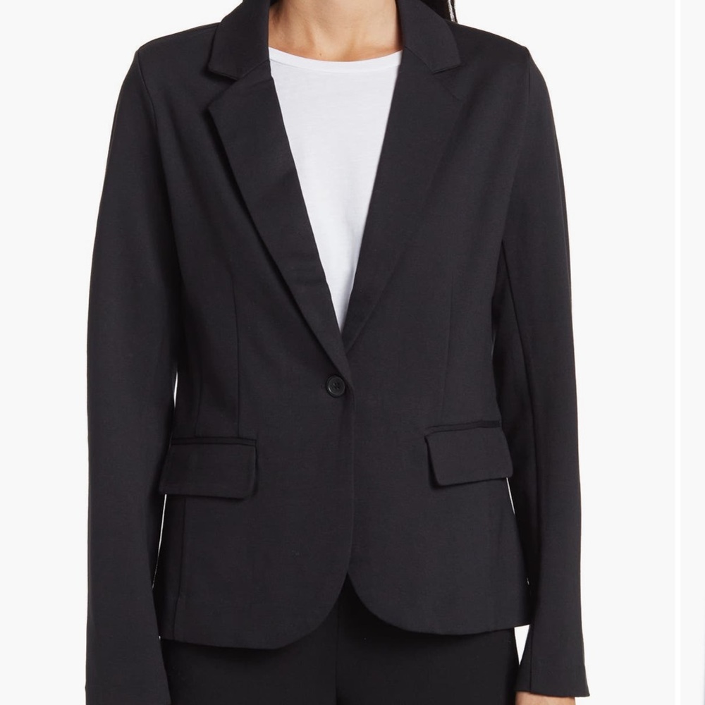 Nordstrom Black Single-Button Women's Blazer
